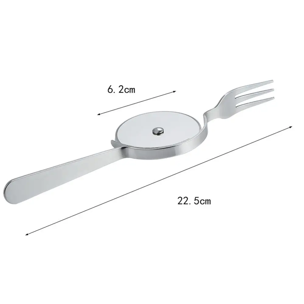 Stainless Steel Pizza Wheel Fork Cut Tools Household Pizza Knife Cake Tools Wheel Use For Waffle Cookies