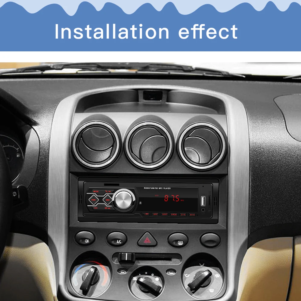 1788E 12V Универсальный Автомобильный MP3 музыкальный плеер fm-радио AUX в TF карта U диск несколько режимов воспроизведения RCA выход с пультом дистанционного управления
