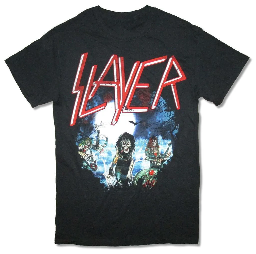 Slayer Jumbo Live Undead изображения черная футболка новая группа товар свободный размер