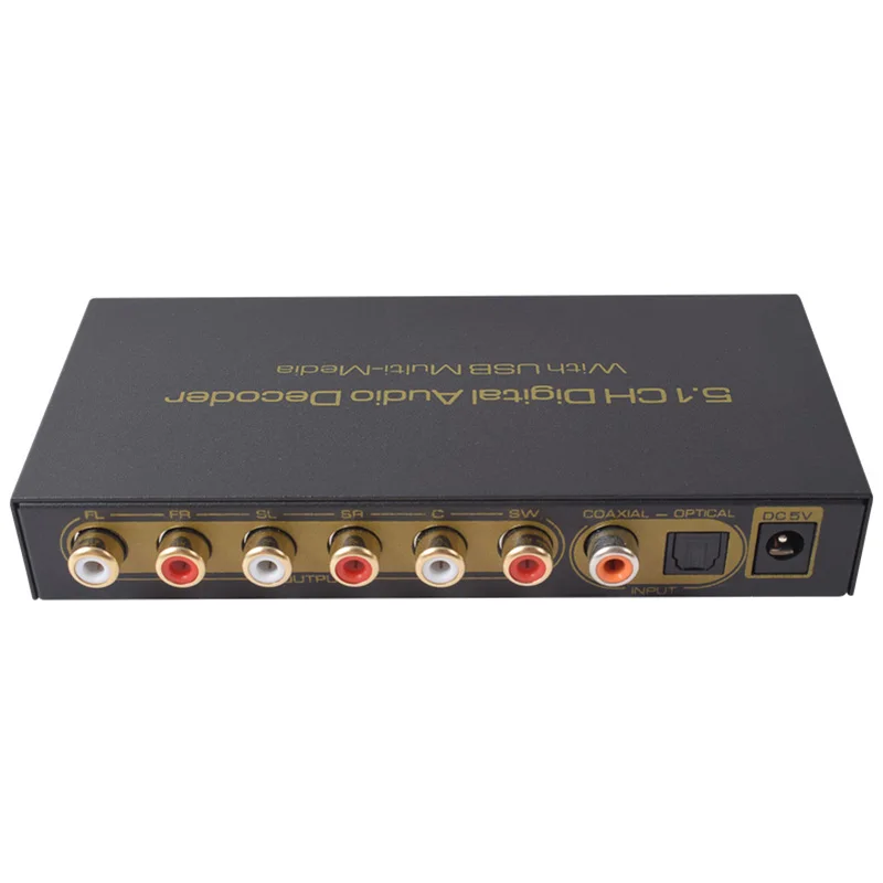 5.1CH цифровой аудио декодер с USB мульти Медиа Цифровой конвертер DTS/AC3 для DVD HD плеер