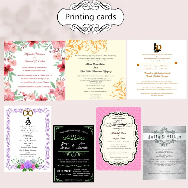printed cards