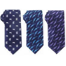 Мужской галстук охотничий Лев волк узор крутой галстук Молодежный студенческий Модный повседневный полиэстер пряжа цветастый галстук