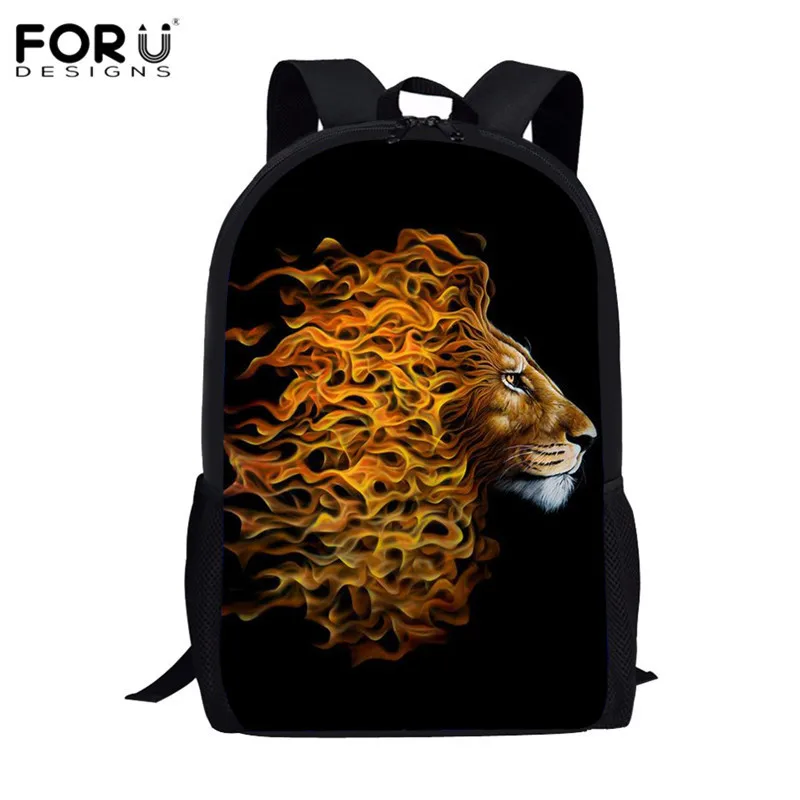 FORUDESIGN, школьный рюкзак с 3D принтом льва для подростков, мальчиков и девочек, 16 дюймов, рюкзак для малышей, детей, студентов, ранец, Mochila - Цвет: HMN010C