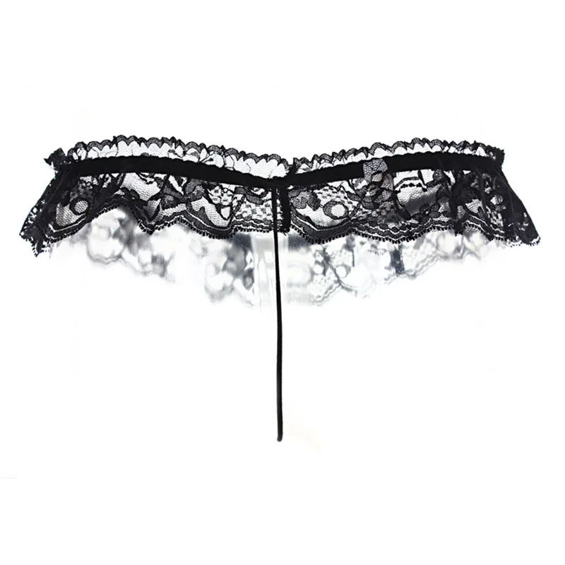 Women sexy lace panties open crotch thong G-Strings crotchless erotic underwear sex toys erotic sex toy sex party toys sex bondage toys with Pearl Massage Bead Lingerie Toys