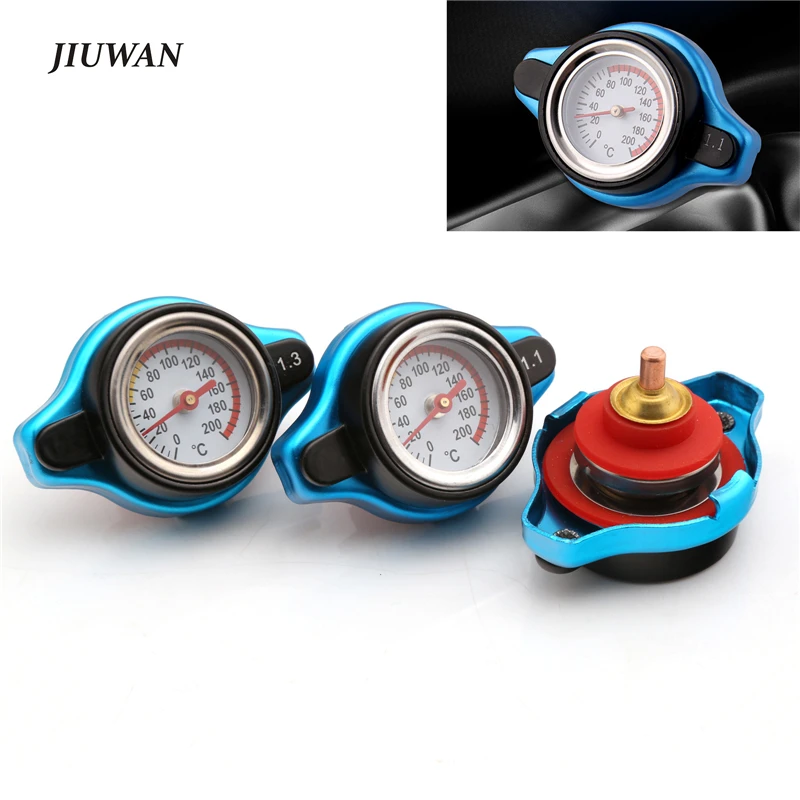

1 Pcs Universal Car Motorcycle Water Tank Cover Thermostatic Gauge Radiator Cap With 0.9/1.1/1.3 Bar Pressure Meter Accessories