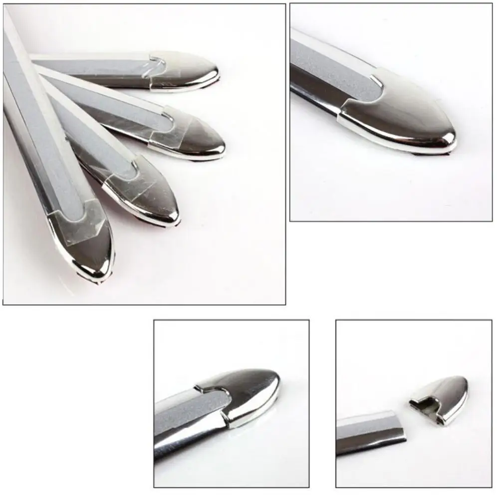 Car Door Anti Collision Strip Car Bumper Protector 4pcs Car SUV Edge Anti-collision Strip Bumper Protector Protective Guard Bar Anti-Rub Scrape Retail Bumper Crash Styling Mouldin