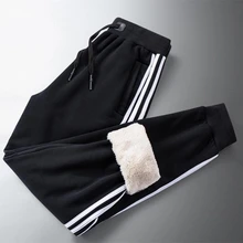 Осень и зима baohuan эластичный пояс на шнуровке Спортивные штаны мужские новые молодежные штаны плюс бархатные толстые брюки