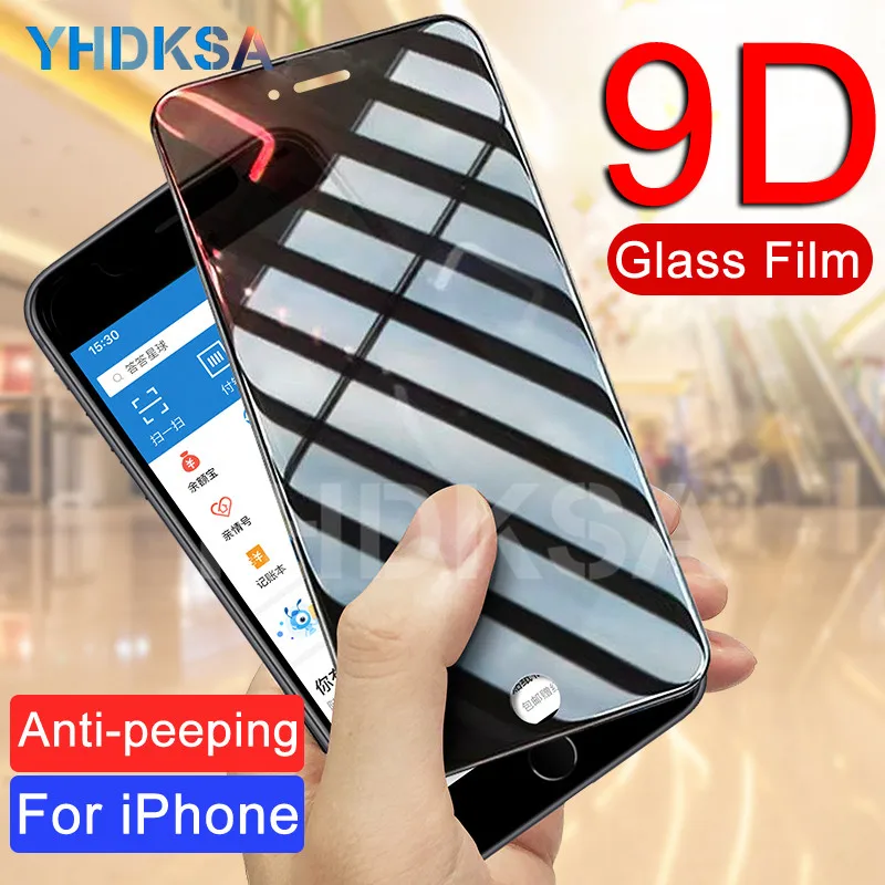 

Anti Spy Protective Glass For iPhone X XR XS 11 Pro Max Privacy Screen Protector iPhone 8 7 6 6S Plus 5S SE Tempered Glass Film
