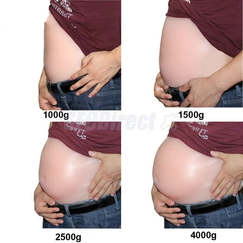 Silicone Pregnancy Belly Bump Maternity Baby Belly Crossdress Costume 1-4kg New 