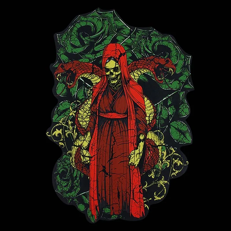 2 шт. индивидуальный Принт Большой властительный змея череп животные Пришивные