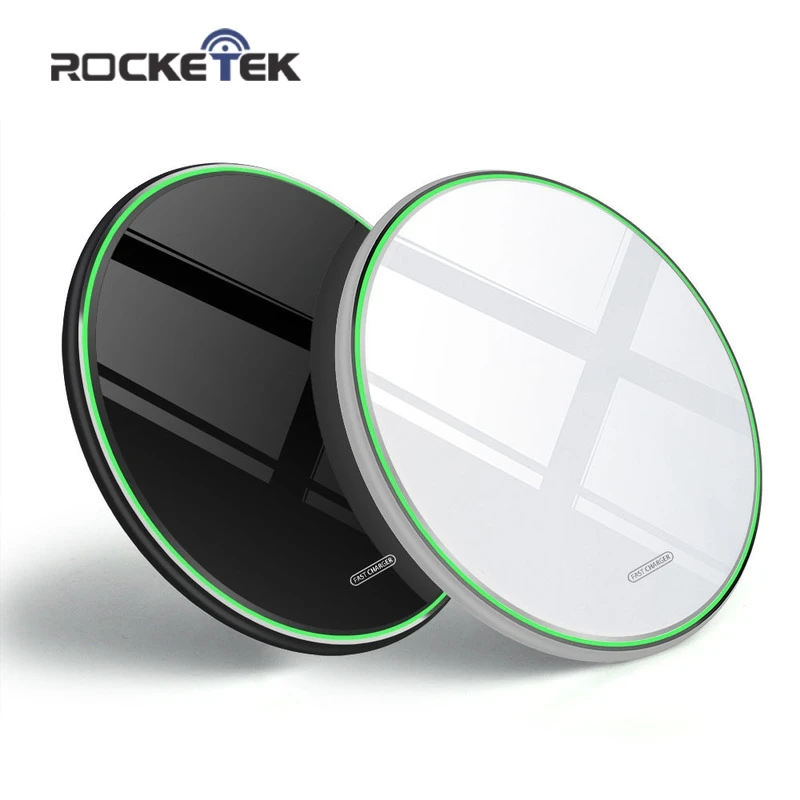 

Rocketek 10W Qi Wireless Charger for iPhone X/XS Max XR 8 Plus Visible Element Wireless Charging pad for Samsung S9 S10+ Note 10