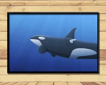 

Orca Ferocious Marine Animal (11) Wall Posters Prints Silk Art Painting For Home Wall Bedroom Decor