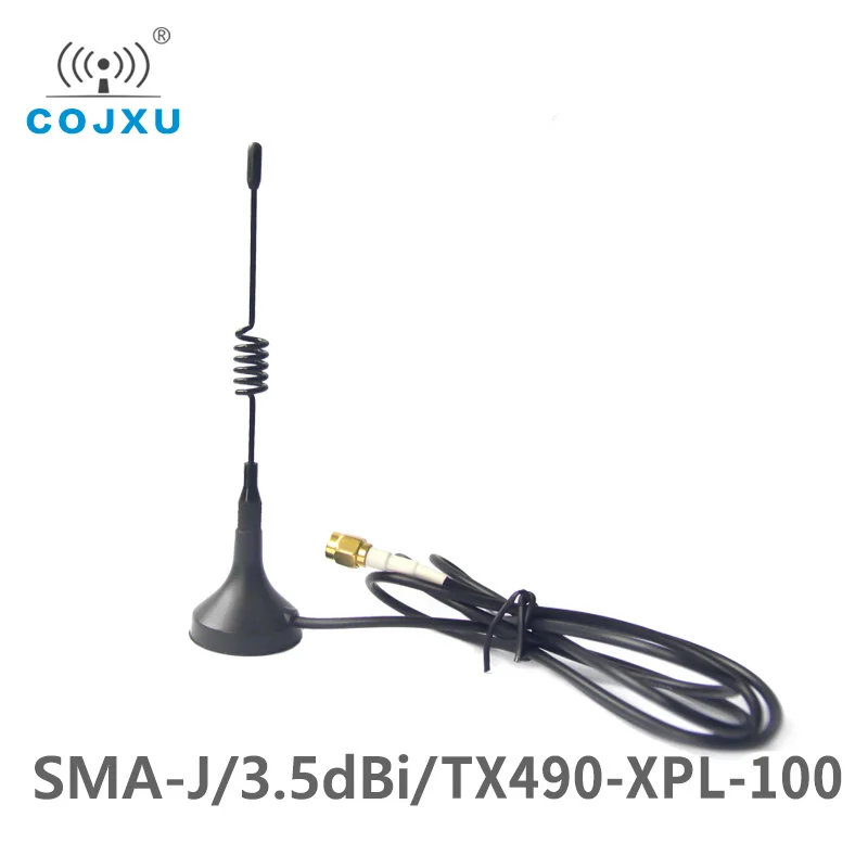 

490MHz 3.5dBi Gain 50 Ohm SMA-J Interface Impedance Less Than 1.5 SWR COJXU TX490-XPL-100 High-Quality Sucker Antenna