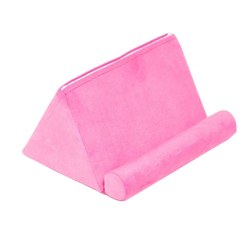 Suede Phone Tablet Holder Portable Triangle Tablet Stand Bed Sofa Couch Desk