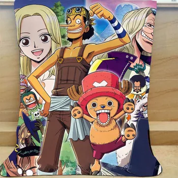 

One piece Luffy Soft Warm Coral Fleece Plush Throw Blanket Bed slepping sofa rug kids gift