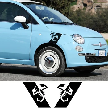 

2Pcs For Fiat 500 595 695 Car Stickers Fender Wheel Brows Decoration Auto Vinyl Film Decal DIY Automobile Car Tuning Accessories
