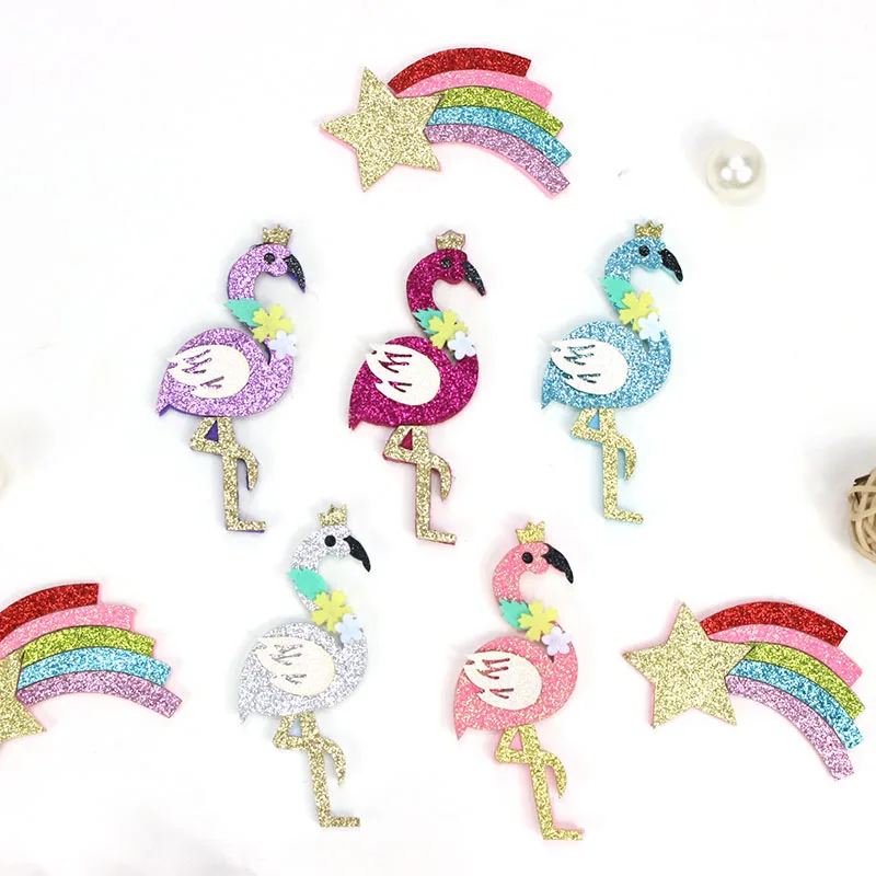 

AVEBIEN 50pcs Flamingo Party Decorations Invitation card/Gift/Bags/Cup/Box Handmade Accessories Nonwovens Fabric DIY Decoration