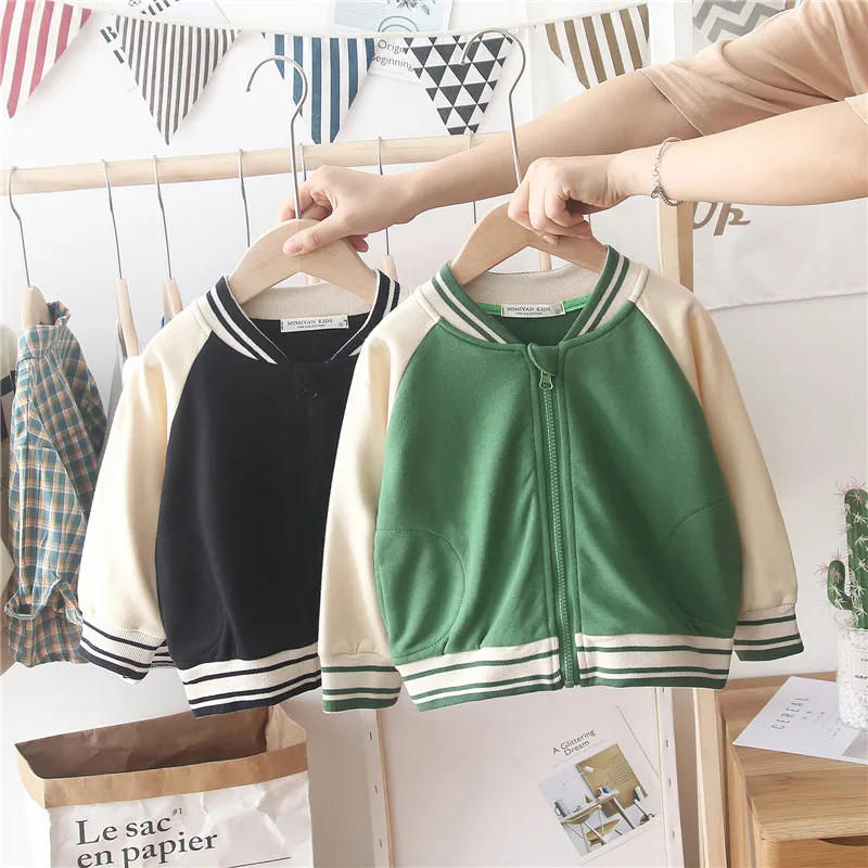 

Hot Baby Boys Baseball Suit Spring Fall Children's Clothing Outerwear Little Infant Kids Casual Spliced Overcoat Clothes B415