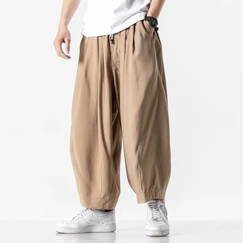 

2020 Summer Loose Harlan Casual Pants Japanese Retro Men's Overalls Turnip Pants Large Size Nine Points Pant