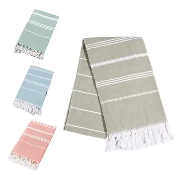 

Striped Tassel Soft Cotton Bath Towel Beach Blanket Table Cloth Picnic Yoga Mat This gorgeous piece of art canbe used as blanket