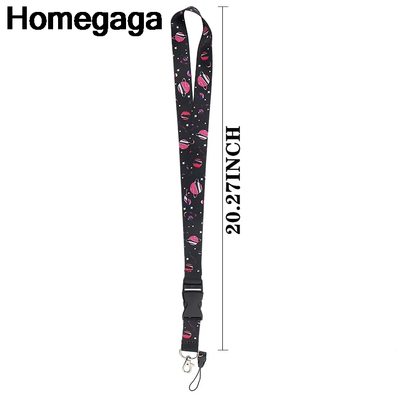 Homegaga космические звезды Вселенной бирки ремень шеи ремешки для ключей ID карты пропуска тренажерный зал мобильный телефон USB бейдж держатель DIY повесить D2359
