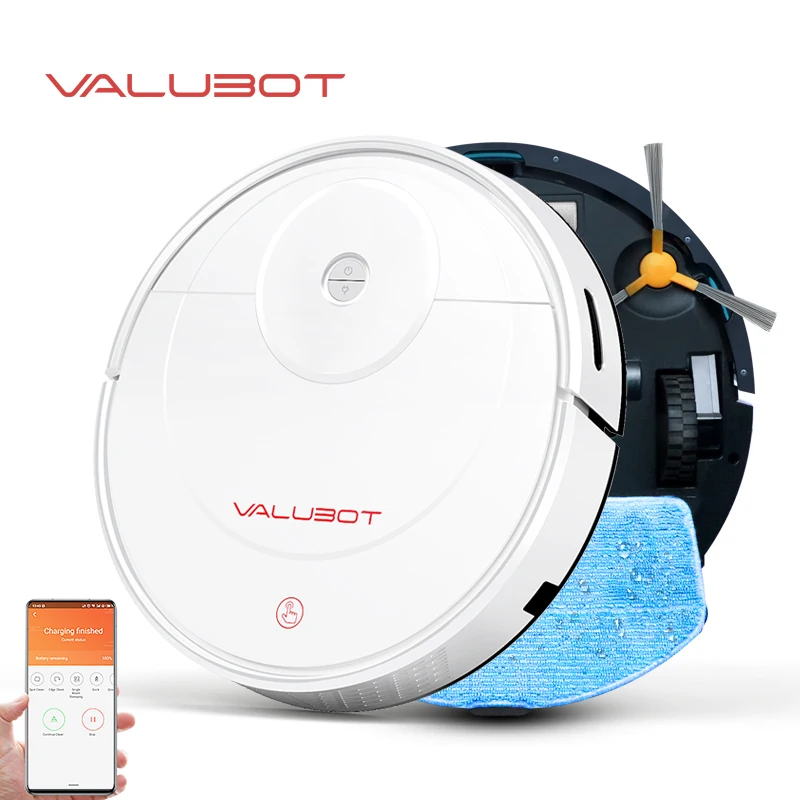 VALUBOT Robot aspirador K100 para limpieza doméstica, aspiradora con aplicación de fregado en húmedo y carga inalámbrica, ideal para limpiar pelo de mascotas, 100PA|Aspiradoras| - AliExpress