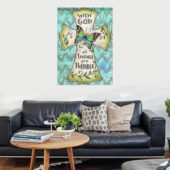 

5D Diamond Painting Kits For Adults Kids All Things Are Good Full Drill Diamond For Home Wall Decor 12X16Inch(Canvas Size)