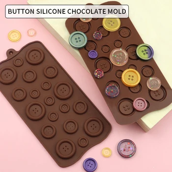 

Top Cute button Shape Silicone Mold Jelly Soap Chocolate mould DIY baking Cake Decorating tools kitchen accessories Bakeware