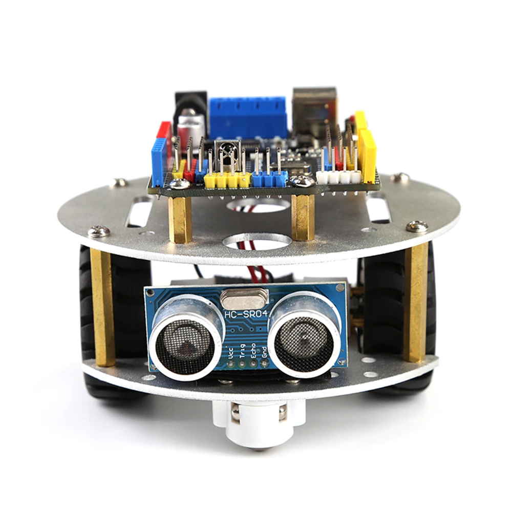 Faça Você Mesmo para Motor Arduino Uno r3 N20 Chassi de Alumínio Controle ir Ultra-sônico Evita Obstáculo Rastreamento Robô 2wd-kit Acessórios p/ quadro de demonstração - Imagem 2
