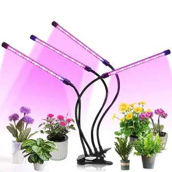 

LED grow light 5V USB with Timer Dimmable Full Spectrum 3 Head Bulbs Flexible Clip Phyto Lamp for Plant Seedling Fitolamp
