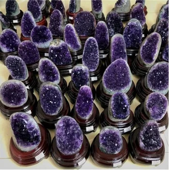 

About 320g-1000g Natural Amethyst geode quartz cluster crystal specimen energy Healing