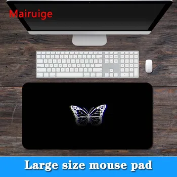 

Mairuige Big Promotion Specifications Multi Size Black Background Butterfly Pattern Lock Edge PC Computer Laptop Mouse Pad