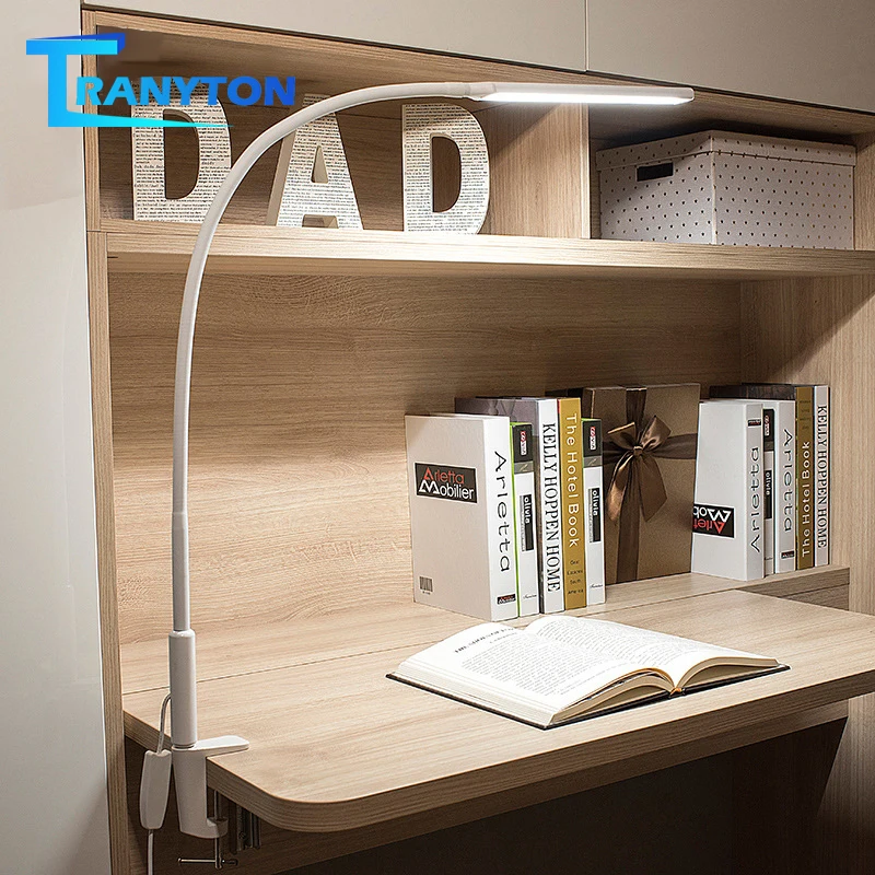 Long Arm Table Lamp Clip Office Desk Lamp 64PCS LED USB Light 3 Color x5 Dimable Level Eye Protection Adjustable Study Light