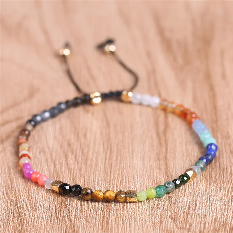 3mm Natural Lapis Tiger Eye Stone Tangling Stone Hand-woven Bracelets for Luck Love for Men And Women for Bracelet Jewelry