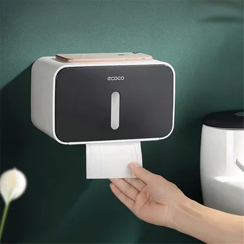 

Toilet Paper Holder Waterproof Wall Mounted for Toilet Paper Tray Roll Paper Tube Storage Box Tray Tissue Box Shelf Bathroom