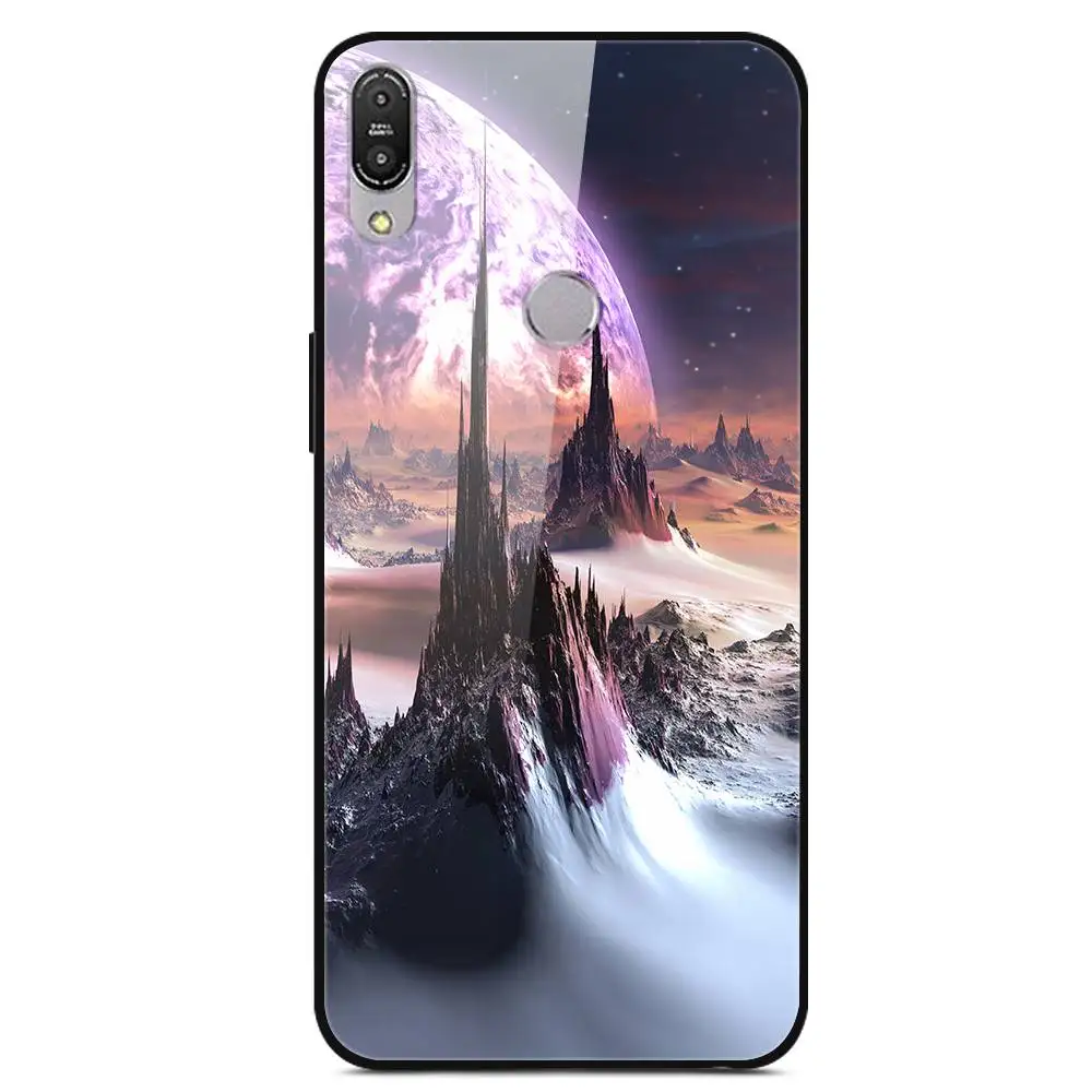 Ударопрочный чехол из закаленного стекла для Asus Zenfone Max Pro M1 ZB601KL ZB602KL с принтом чехол-крышка с узорами бампер для ASUS ZB601KL