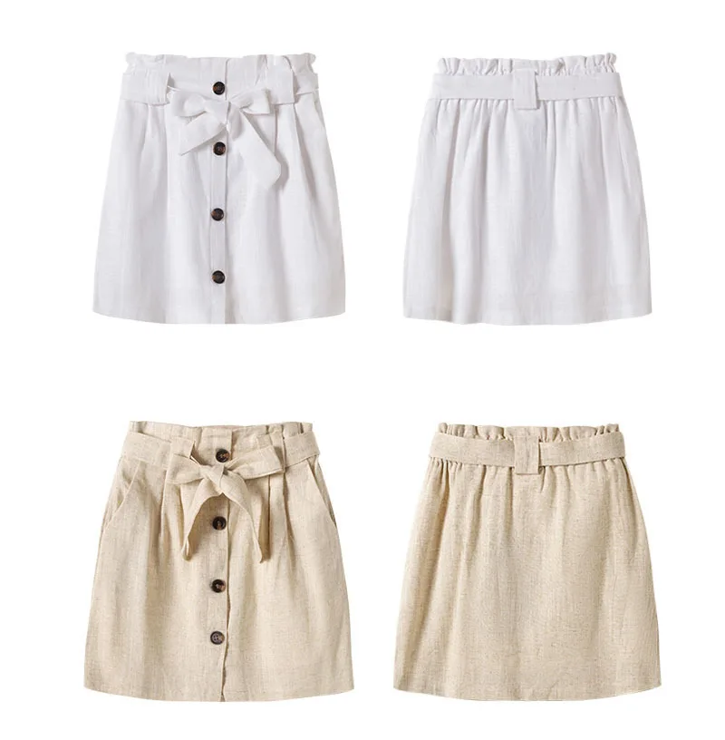 Big Girls Summer Skirts Baby Girls Skirts For Girls Button Kids Casual Skirts School Girl Clothes Girl Skirt 13 7 9 11 15 Years (13).jpg