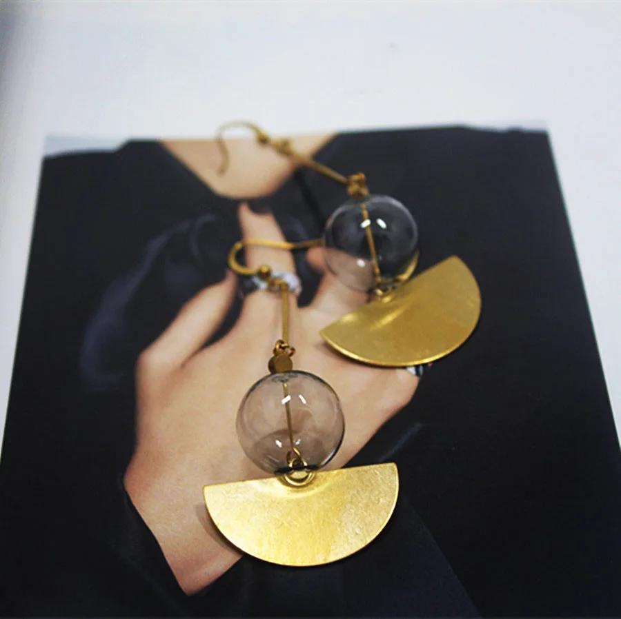 Женские Ювелирные изделия характерные латунные простые серьги-подвески в стиле