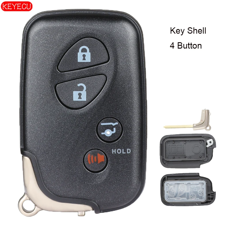 Смарт брелок KEYECU для автомобильного ключа чехол Lexus RX350 2015 GX460 2010 2018 HYQ14ACX с кнопкой