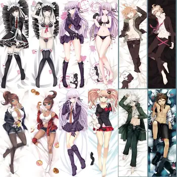 

Kirigiri Kyouko Naegi Makoto Celestia Enoshima Danganronpa Anime Hugging Body Dakimakura Bedding Otaku BL Pillow Case Cover