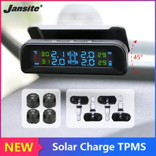 Jansite – capteur TPMS pour alarme de voiture, capteur de pression des pneus, système de contrôle attaché au verre, énergie solaire sans fil, tpms avec 4 capteurs