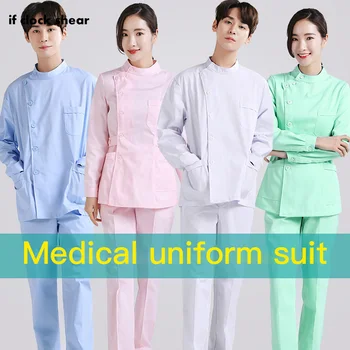 

Nursing Scrubs Clothes Unisex Medical Uniform Short Sleeved work sets Doctor Clothing Brush hand uniform womens scrub sets S-3XL