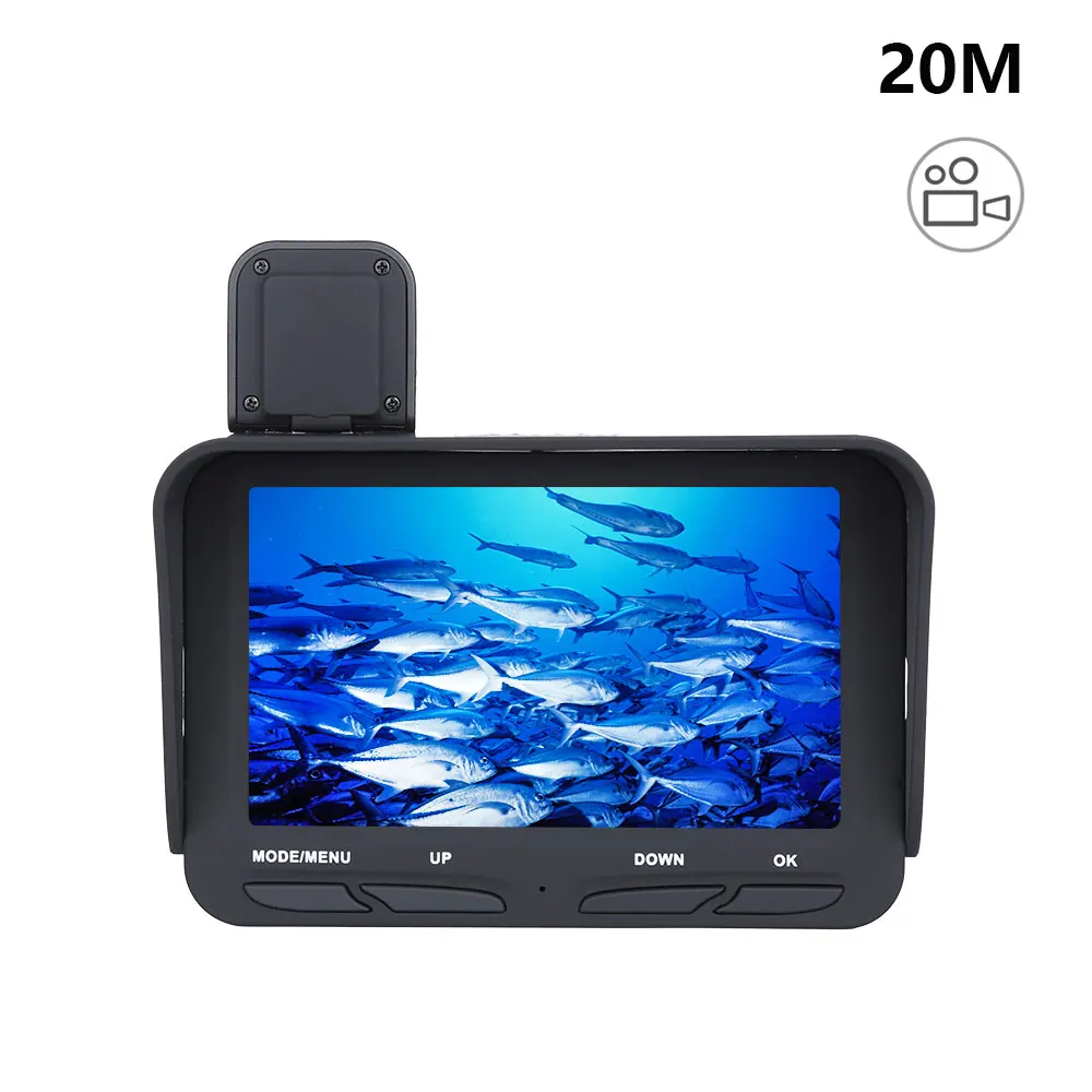 

20M Underwater Fishing Camera 4.3" HD LCD Fish Finder Dual CAMERA HD Display Night Version Infrared IR Led