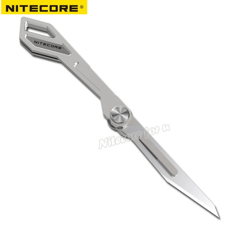 Ультратонкий титановый нож-брелок NITECORE NTK05 легкий многоцелевой складной нож
