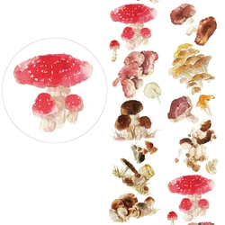 Bande washi champignon pour bricolage, scrapbooking, décoration, en papier 
