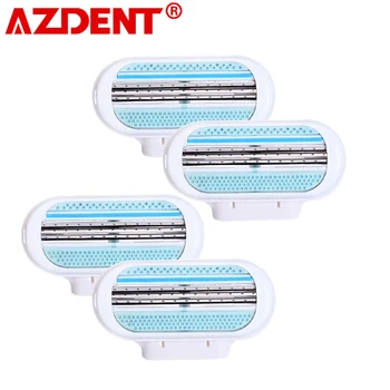 

4pcs/lot Beauty Safety Razor Blade Shaving For Women Face Body Three Edge Straight Razor Blades Head