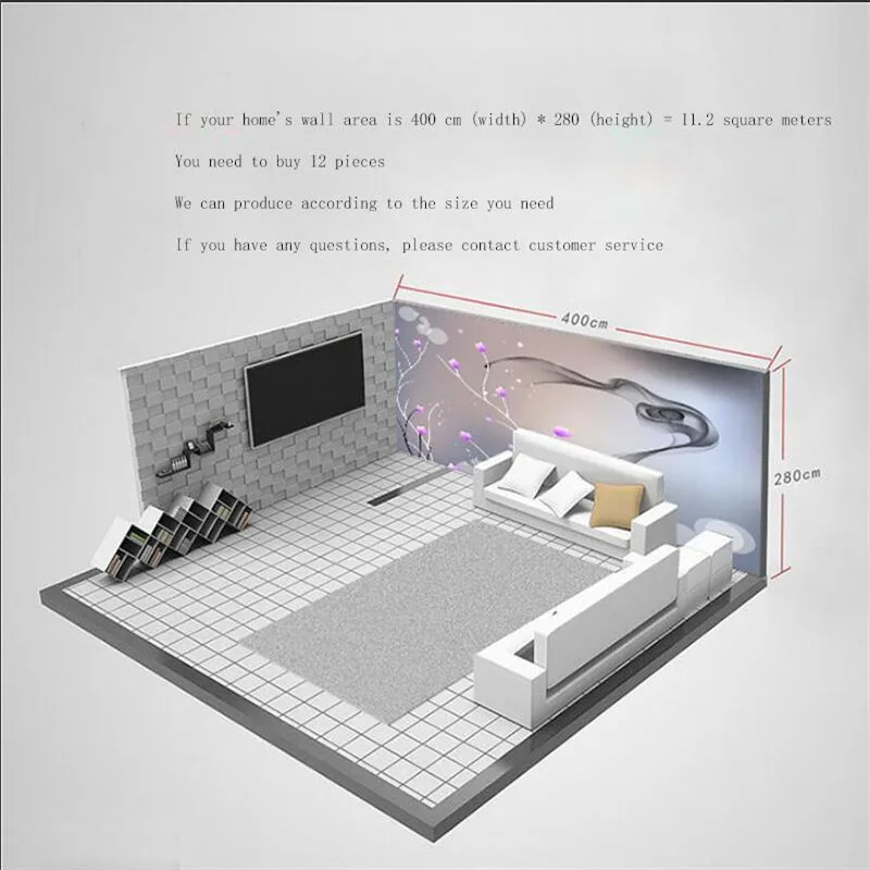 Пользовательские 3D обои мультфильм ручная роспись светильник лампа фон стены высокого качества водонепроницаемый материал