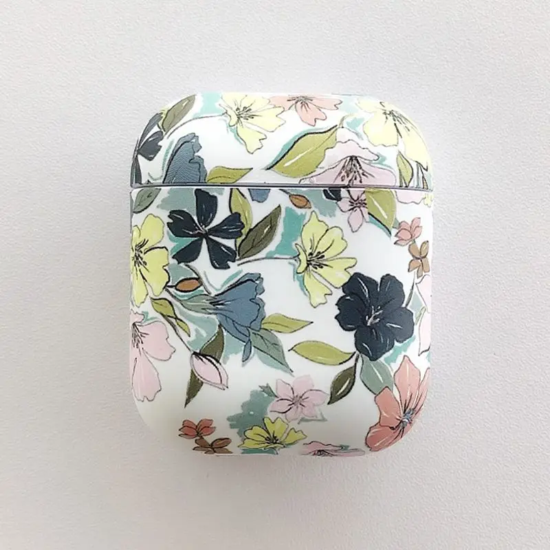 

Luxury Oil Painting Flower Protective Cover Luminous Silicone Case for Airpods