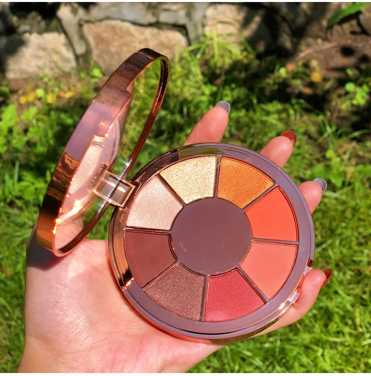 Conjunto de Maquiagem Sombra + Batom Matte com Glitter Paleta de Maquiagem Pigmento para Sombras com Caixa de Presente Paleta Profissional Brilhoso 3 High Quality Beleza e saúde