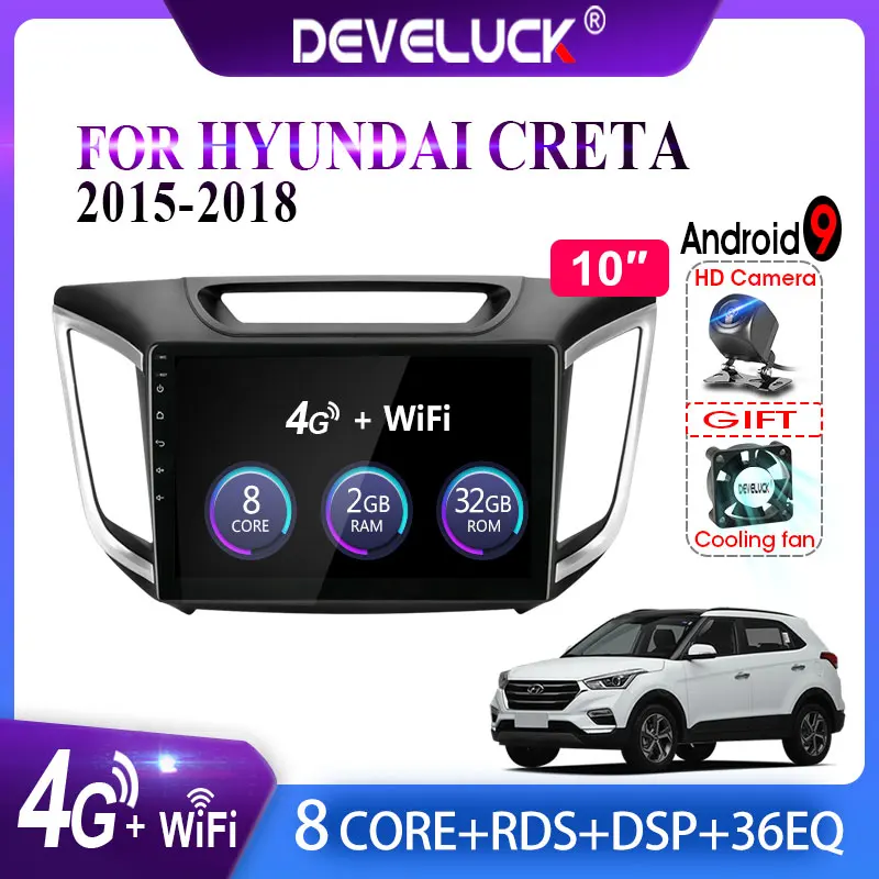 Автомагнитола 2 Din на Android 10 мультимедийный видеоплеер с GPS навигацией для hyundai Creta
